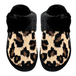 (Pre-Order) Leopard Knitted C.C Slippers Latte SPE2061