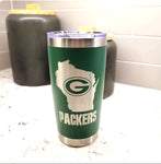 Greenbay Packers Laser Engraved Cup