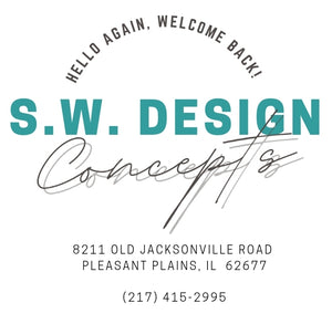 SW Design Concepts is a woman owned business located right outside of Springfield, Illinois.  We specialize in laser engraved products such as cups and cuttingboads.  We also do sublimation dye printing on shirts, doormats, and much more.