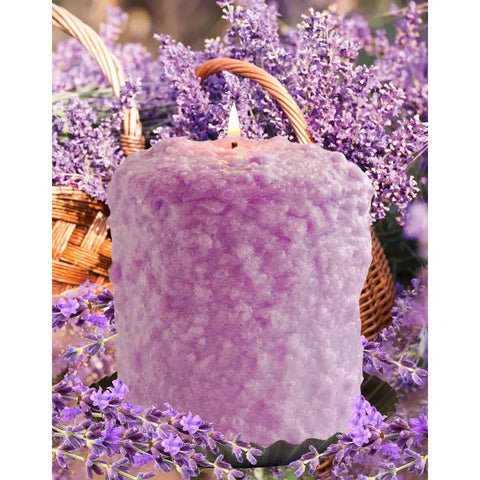 Vintage Lavender Hearth WARM GLOW CANDLE COMPANY