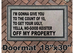 Home Alone "Off My Property"  Merry Christmas Holidays Funny Doormat