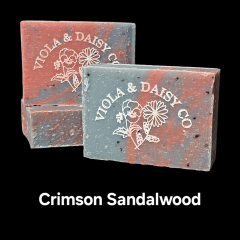 Crimson Sandalwood (Vegan) Cold Press Soap with Cranberry Seed Exfoliant
