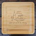 Eat, Drink & be Merry Charcuterie Cheese Board and Knife Set