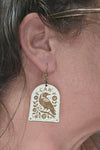 F-CAW-F Crow Raven Halloween Earrings