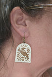 F-CAW-F Crow Raven Halloween Earrings