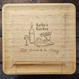 Eat, Drink & be Merry Charcuterie Cheese Board and Knife Set