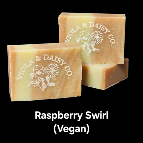 Raspberry Swirl (Vegan) Cold Press Soap