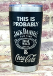 Jack and Coke Laser Engraved Cup