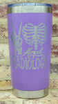 Peace, Love, and Radiology Laser Engraved Cup