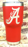 Alabama Crimsons Roll Tide  Laser Engraved Cup
