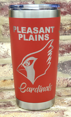 Pleasant Plains Cardinals Laser Engraved Cup