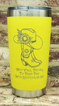 Yellowstone Let's Get Ripped Laser Engraved Cup