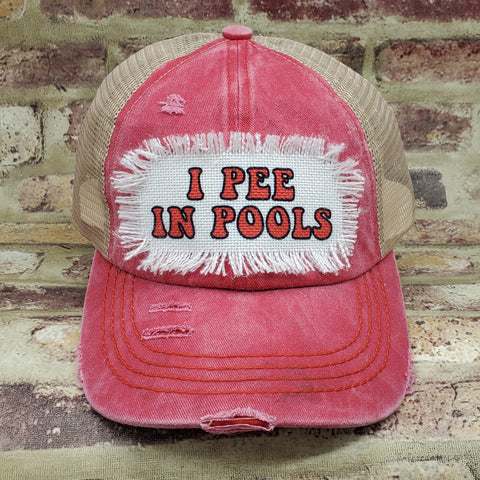 I Pee In Pools C.C ponytail back (let us know if you want a different color)