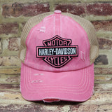 Harley Davidson Pink C.C Ponytail Back