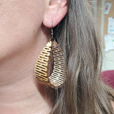 Tridemensional Wood 2.75" Long Earrings