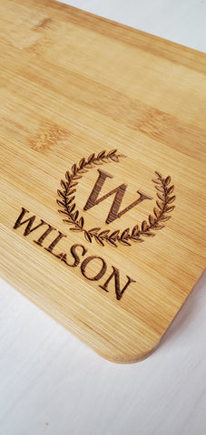 Custom Initial with Name (bamboo) Serving Tray