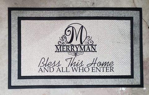 Bless This Home Doormat (Your Last Name)
