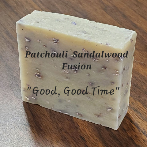 PATCHOULI SANDALWOOD FUSION (Vegan Cold Press Soap) "Good, Good Time"