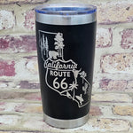 California Route 66 Laser Engraved Cup