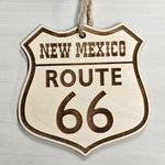 Set of 8 State Shield Sign Shape Route 66 Christmas Ornament