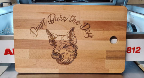 DMB Pig Don't Burn The Day Away Cutting Board