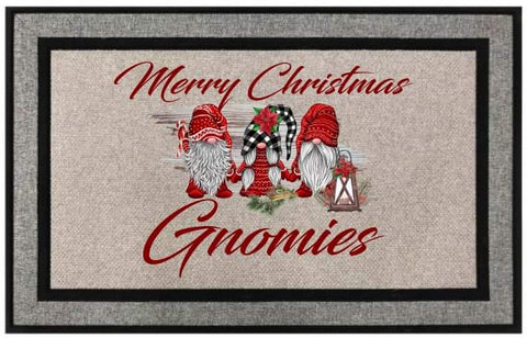 Merry Christmas Gnomies Holidays Funny Doormat