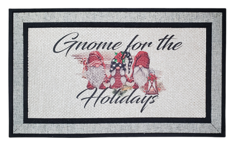 Gnome for the Holidays Funny Doormat