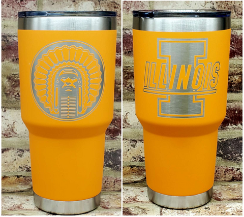 Illini Dual Side  Laser Engraved Cup