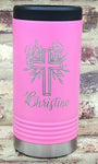 Cross with Name Can Cooler
