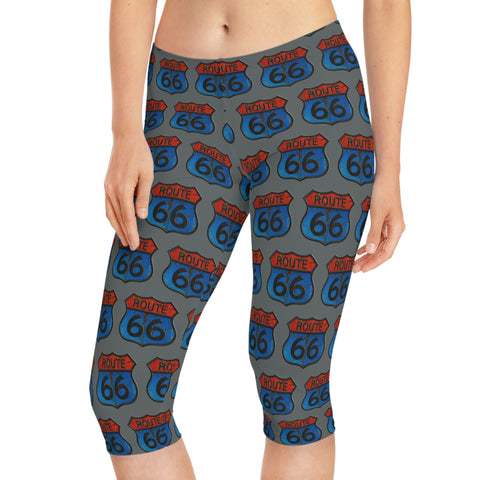 Route 66 Women's Capri Leggings (AOP)